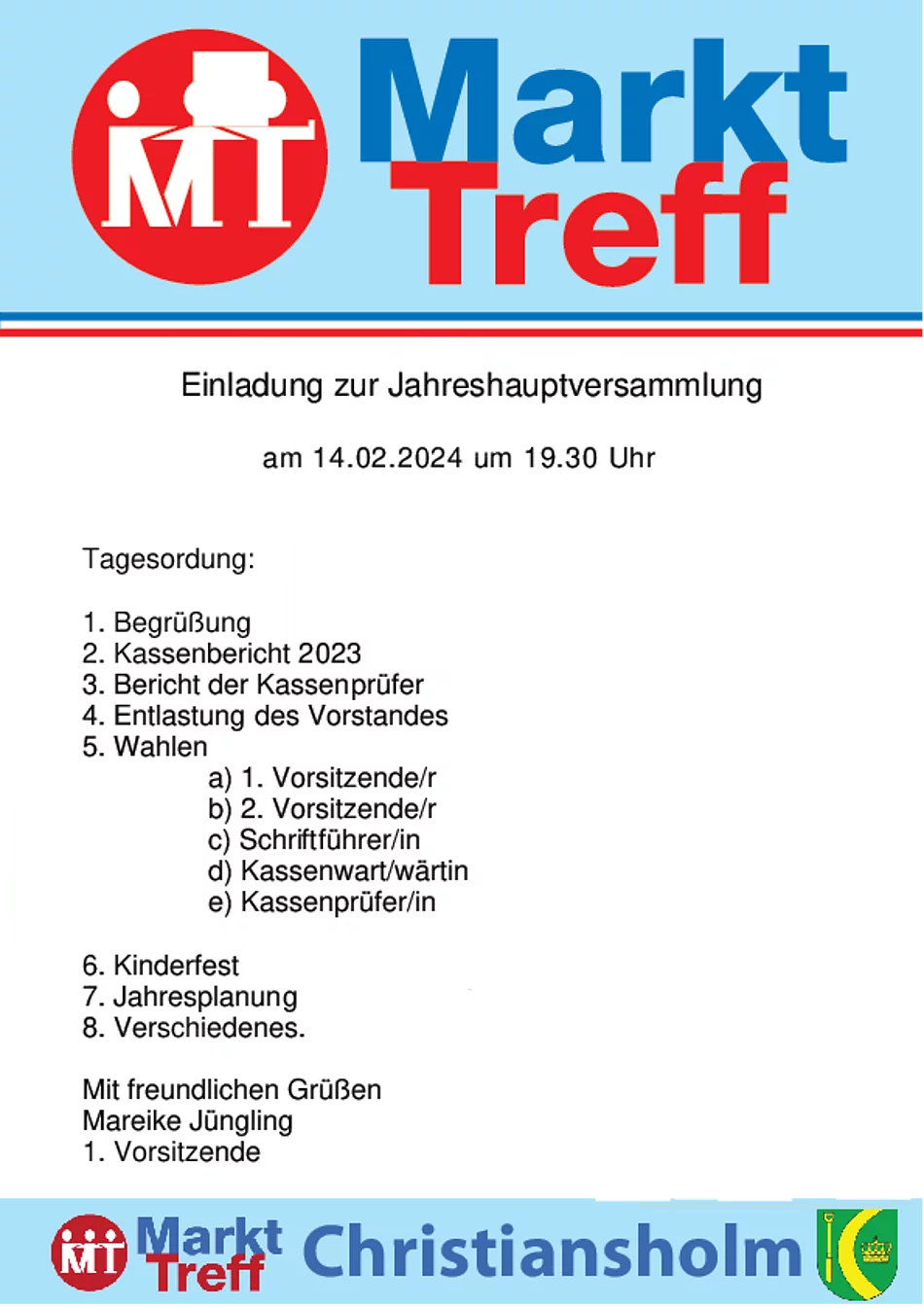 MarktTreff-Jahreshauptversammlung