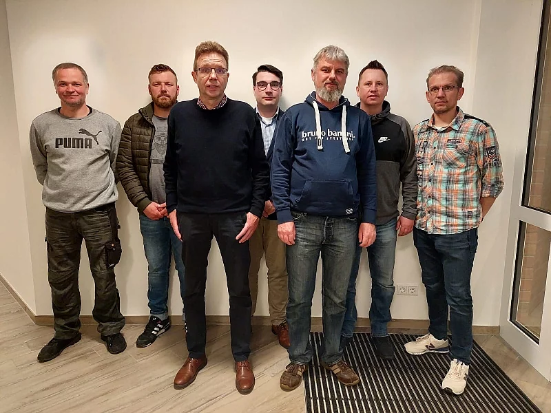 Vorstand des ASV "Gut Fang" Christiansholm-Meggerholm (von links): Pawel Mon, John Jöns, Malte Tams, Sven Schäfer, Marco Jüngling, Marco Tams, Wasili Glebow.